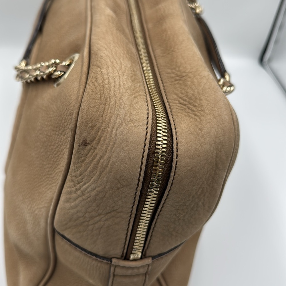 Gucci Tan SoHo Suede Shoulder Bag with Chain Straps & Dust Bag - Picture 12 of 12